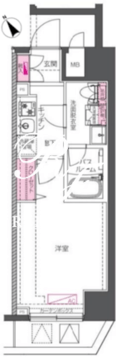 アゼスト巣鴨 802 間取り図