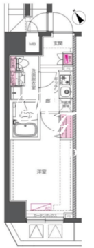 アゼスト巣鴨 901 間取り図