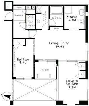 パークアクシス西麻布ステージ 702 間取り図
