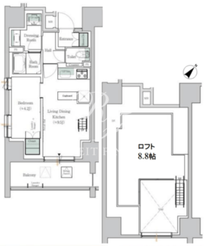 ワンルーフレジデンス田町 201 間取り図