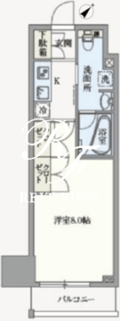 アジールコート汐浜キャナル 607 間取り図
