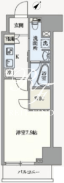 アジールコート汐浜キャナル 708 間取り図