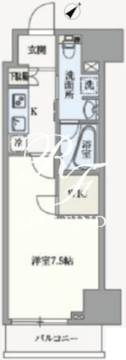 アジールコート汐浜キャナル 608 間取り図
