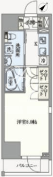 アジールコート汐浜キャナル 1208 間取り図
