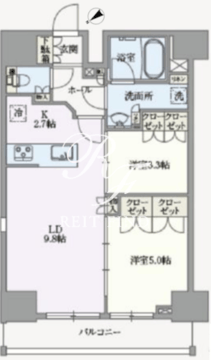 アジールコート汐浜キャナル 1201 間取り図