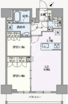 アジールコート汐浜キャナル 1206 間取り図