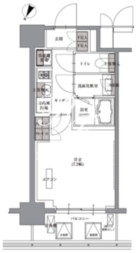 プレジリア人形町 604 間取り図