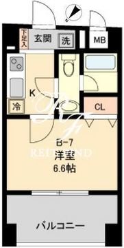 コモド水天宮レジデンス 905 間取り図
