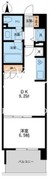 レジディア南千住 406 間取り図