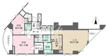 乃木坂パークハウス 201 間取り図