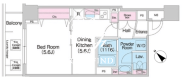 コンフォリア銀座イースト弐番館 202 間取り図