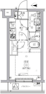 セジョリ千鳥町 406 間取り図