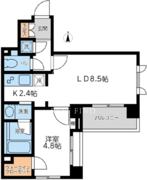 シティスパイア若松町 401 間取り図