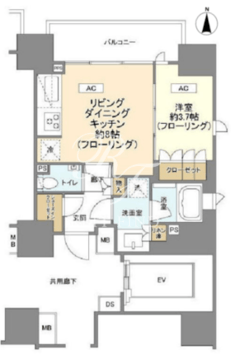ピアース渋谷 304 間取り図