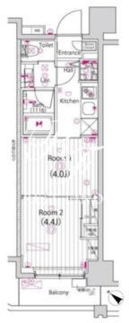 ガーラ・プレシャス赤坂見附 703 間取り図