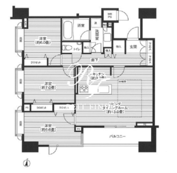 HF白金高輪レジデンス 704 間取り図