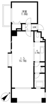 レジディア島津山 1003 間取り図