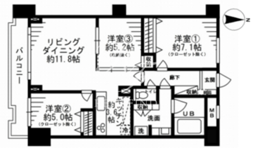 レジディア目白 210 間取り図