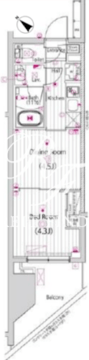 ガーラ・ステーション大森海岸 1402 間取り図