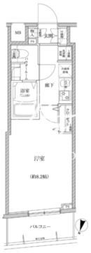 リルシア門前仲町 302 間取り図