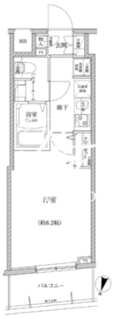 リルシア門前仲町 402 間取り図