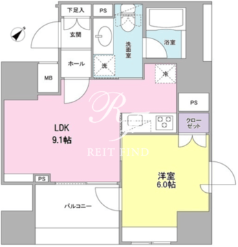 コンフォリア池袋DEUX 903 間取り図
