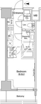 ザ・パークハビオ入谷 804 間取り図