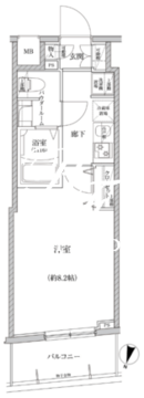 リルシア門前仲町 802 間取り図