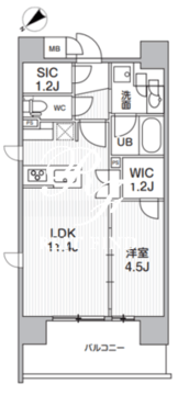 シーズンフラッツ上野入谷 901 間取り図