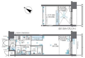 ズーム芝浦 402 間取り図