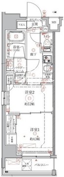 クレイシアIDZ本所吾妻橋 201 間取り図