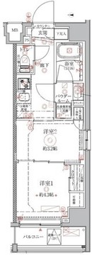 クレイシアIDZ本所吾妻橋 202 間取り図