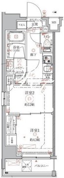 クレイシアIDZ本所吾妻橋 401 間取り図