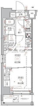 クレイシアIDZ本所吾妻橋 501 間取り図