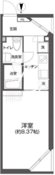 プラティーク白金 303 間取り図
