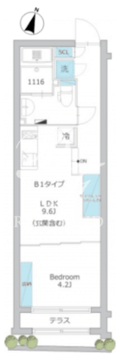 アレーロ音羽 102 間取り図