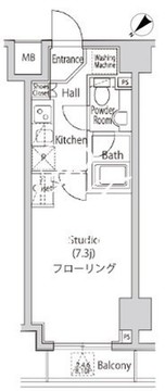 カーサスプレンディッド虎ノ門エスト 903 間取り図