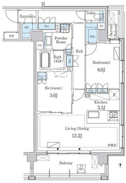 グランドゥールプレミアム代々木大山 312 間取り図