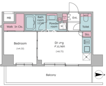 ブラウ住吉 407 間取り図