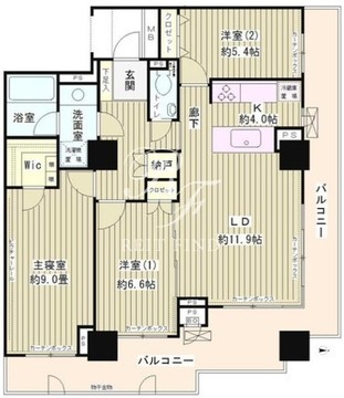 パーク・アヴェニュー神南 1001 間取り図