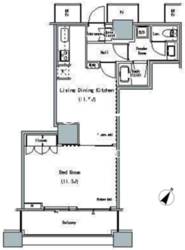 ザ東京タワーズミッドタワー 2303 間取り図