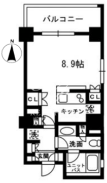 レジディア中落合 C303 間取り図