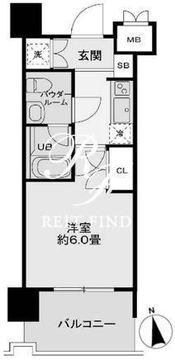 レジディア新宿御苑 403 間取り図
