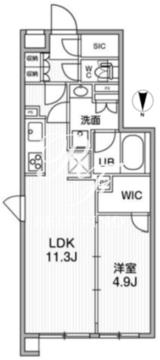 オルタナ祐天寺 408 間取り図
