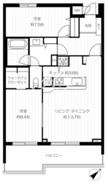 グラマシー恵比寿 308 間取り図