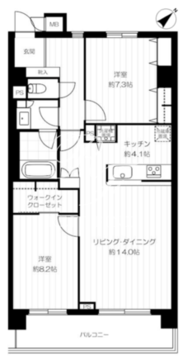 グラマシー恵比寿 211 間取り図