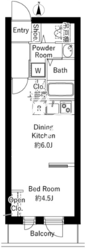 ブライト三軒茶屋 202 間取り図