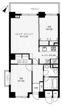 グラマシー恵比寿 417 間取り図