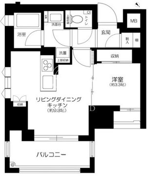 ルジェンテ文京根津 303 間取り図