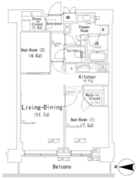 パークアクシス辰巳ステージ 1008 間取り図